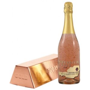 Sekt mit Blattgold - rose